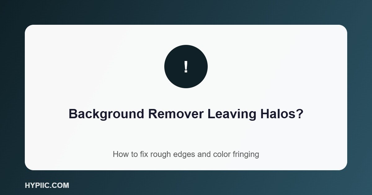 Illustration explaining how to fix halos and rough edges left by background removal tools