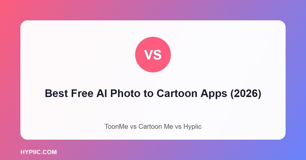 Comparison graphic for the best free AI photo to cartoon apps in 2026
