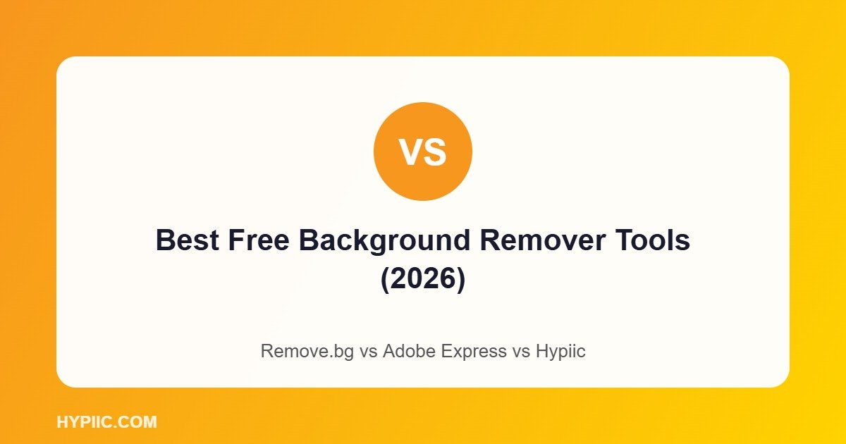 Comparison graphic for the best free AI background remover tools in 2026