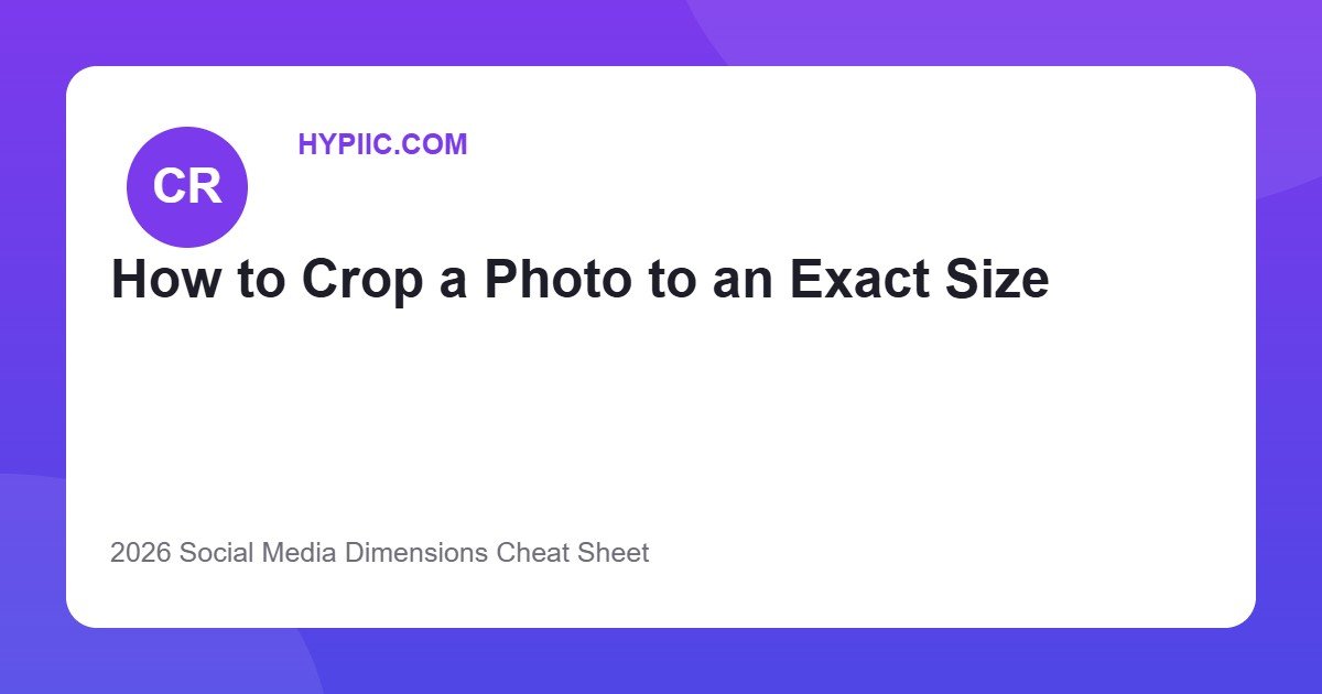 Illustration explaining how to crop a photo to an exact pixel size or aspect ratio