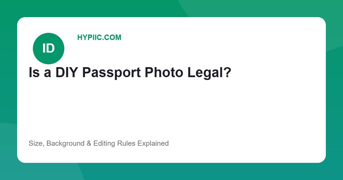 Illustration explaining the legal requirements for taking your own passport photo at home