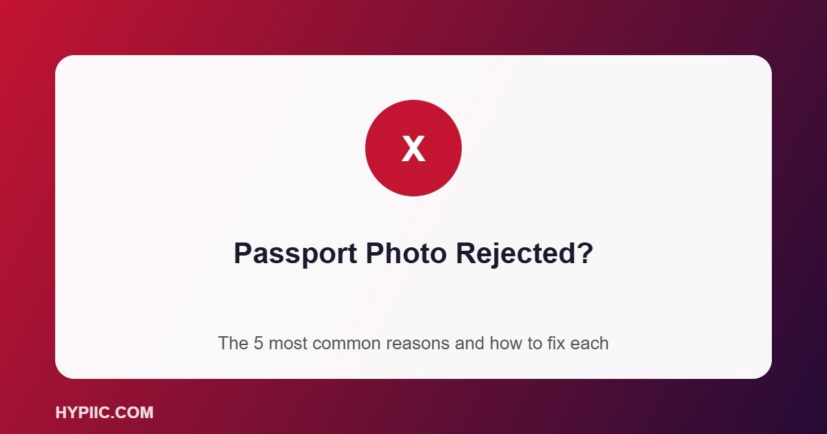 Illustration explaining the top reasons passport photos get rejected and how to fix each