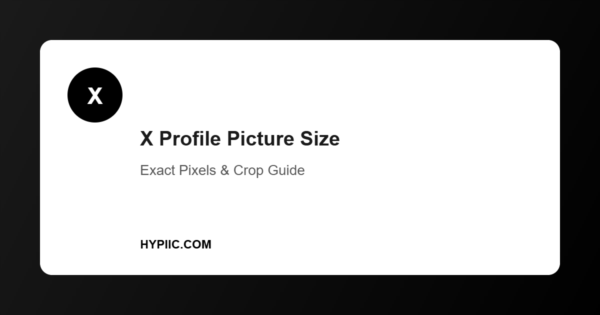 X Twitter profile picture size exact pixels and crop guide