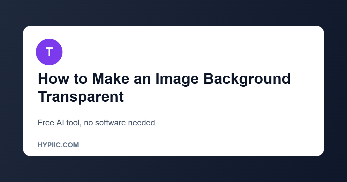 How to make an image background transparent for free